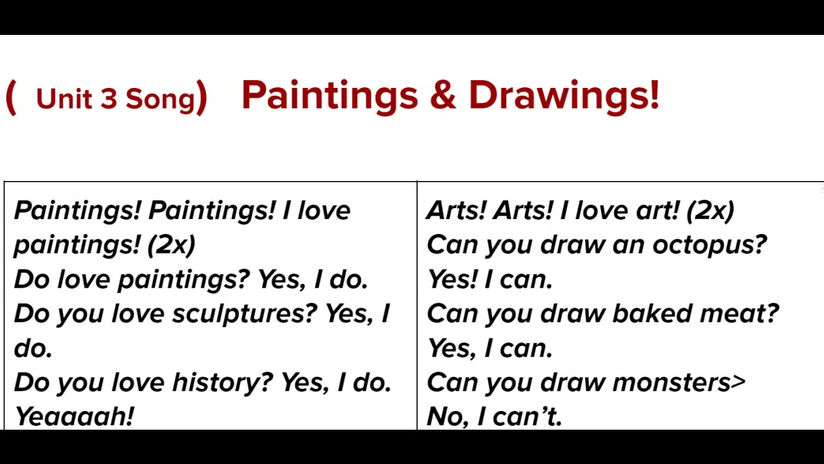 Unit 3 Song. Paintings & Drawings. LA Book5